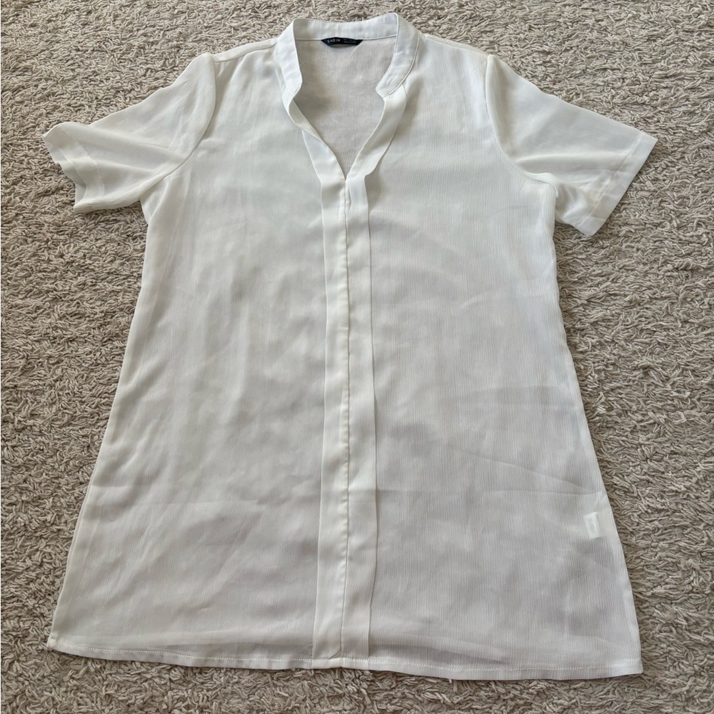 SHEIN White Casual swim cover up